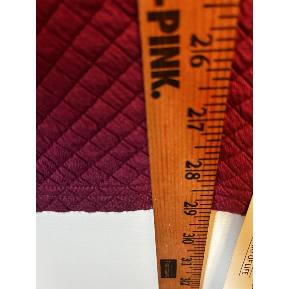 Muk Luks Womens 1X Burgundy Quilted Snap Front Shacket Jacket NWT Plus Size Cozy - Picture 8 of 16